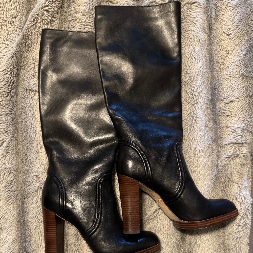KORS Michael Kors Tall Platform Boots - Aila - Size 7 1/2M - Black